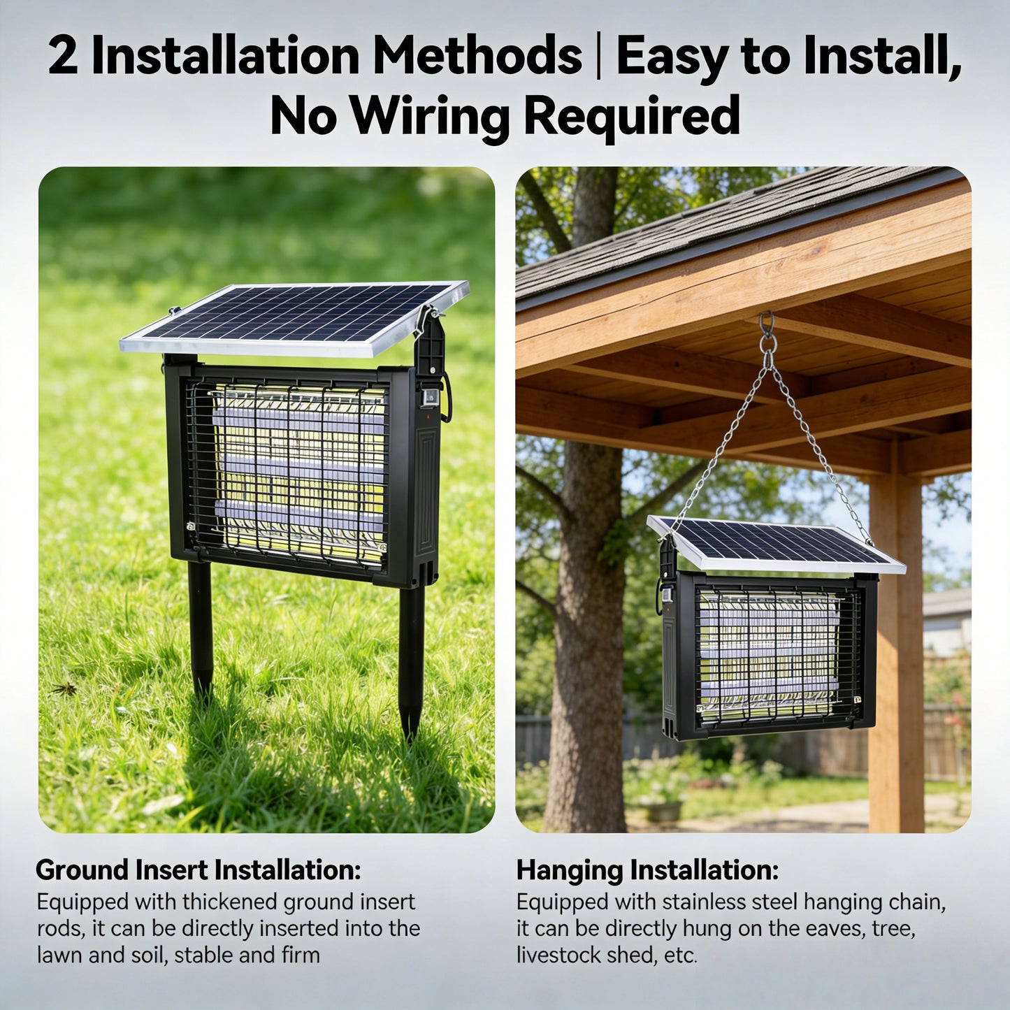 Solar Bug Zapper Outdoor Waterproof