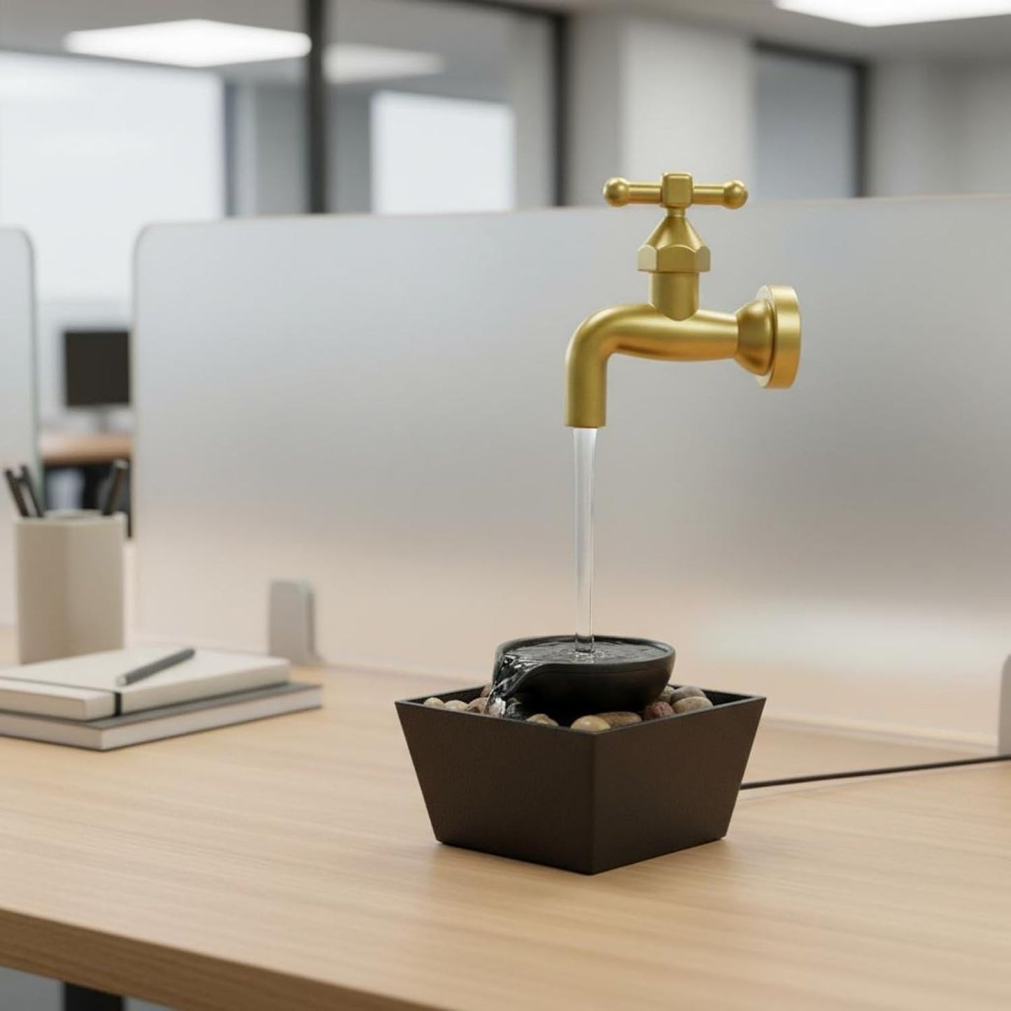 AquaFlow™ – Premium Floating Faucet LED Fountain