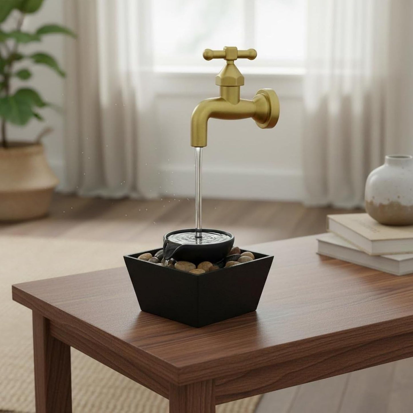 AquaFlow™ – Premium Floating Faucet LED Fountain
